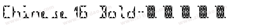 Chinese16 Bold字体转换